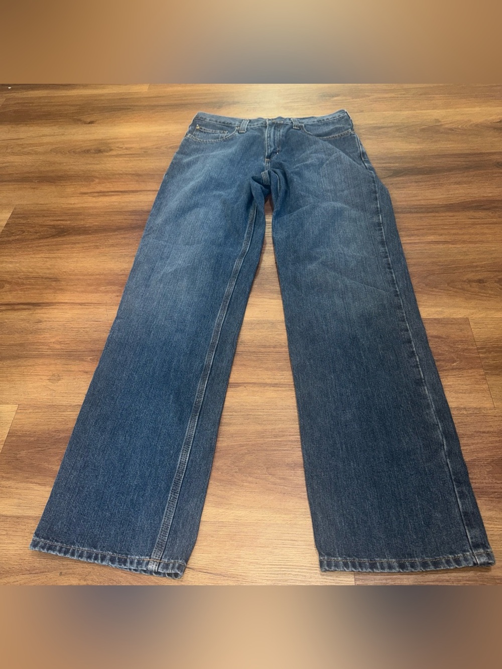 Carhartt Men's 32 X 34 Deepstone Cotton Straight Leg Relaxed Fit Jeans